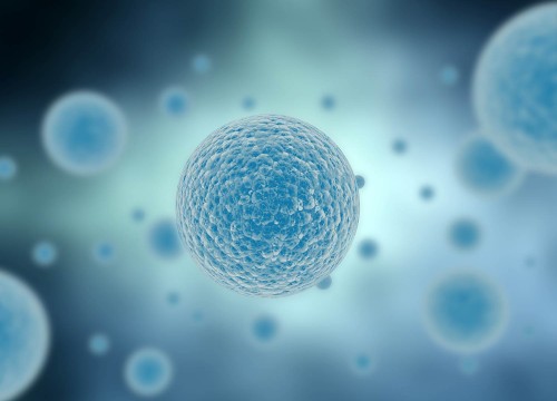 Illustration of cells in blue